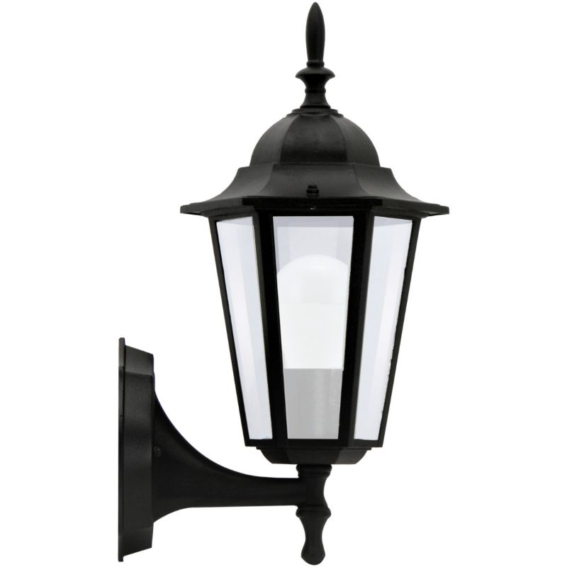 Kinkiet ścienny zewnętrzny Polux Liguria czarny mat retro 1 x E27 x 20W IP43 wym: 37 x 15 x 20,5 cm - 1 szt.