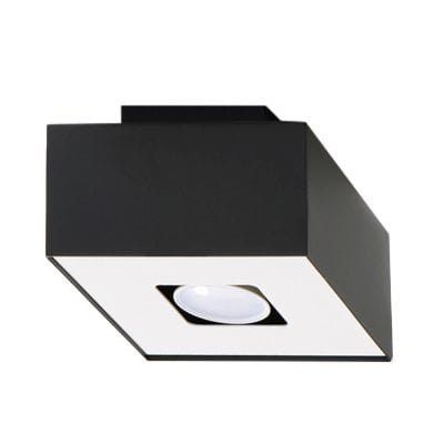 Oprawa sufitowa Sollux Lighting Mono czarno-biały 1 x GU10 x 40W IP20 wym: 14 x 14 cm - 1 szt.