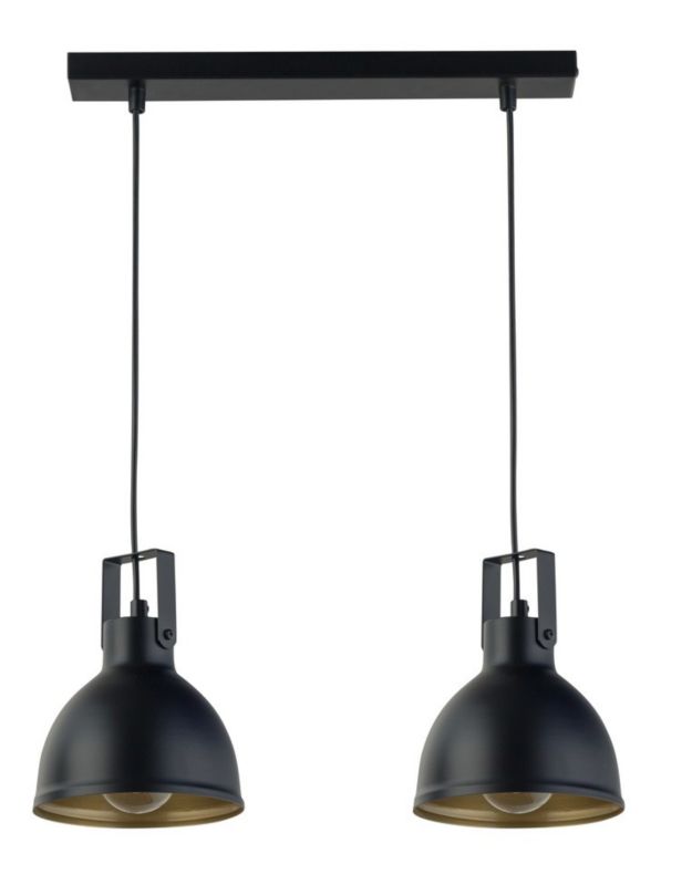 Lampa wisząca Sigma Lighting Mars 6149 czarno-złota dekoracyjna 2xE27 x 1 szt.