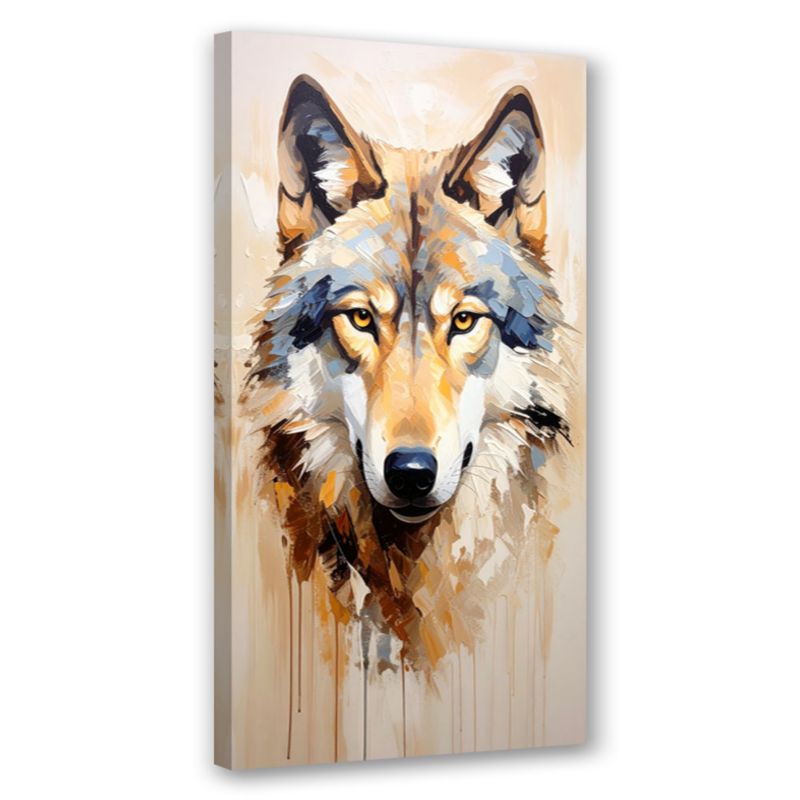 Obraz nowoczesny do salonu biura Feeby Wilk Zwierzęta Przyroda Natura 60x120cm 1szt