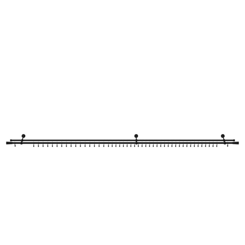 Karnisz podwójny GoodHome Araxosi 19 mm 240 cm stożek czarny