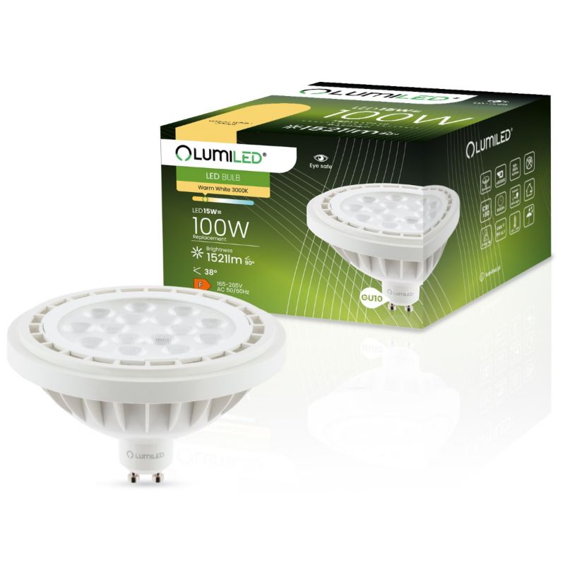 Żarówka LED Lumiled GU10 Reflektor ES111 15W 1521lm 3000K 38st 1 szt.