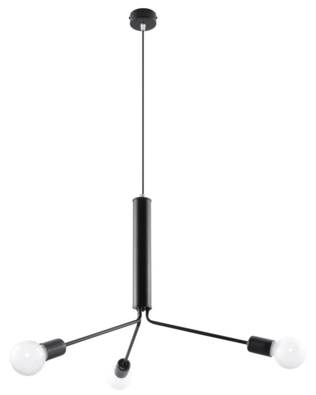Żyrandol Sollux Lighting Duomo 8024 czarny szerokość 74 cm 3xE27 x 60W 1 szt.