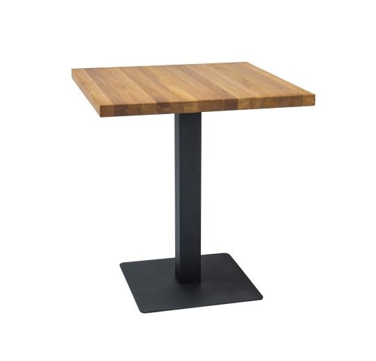 Stół Signal PURO 70x70 dąb naturalna okleina/czarny 1 szt