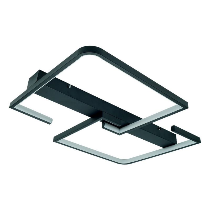 Lampa sufitowa IdeaLED Salem czarno-biała nowoczesna wbudowany LED 48W 1 szt.