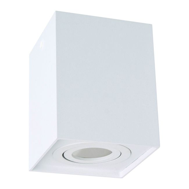 Oprawa natynkowa Polux Hadar kwadratowa 1 x 10 W GU10 biała