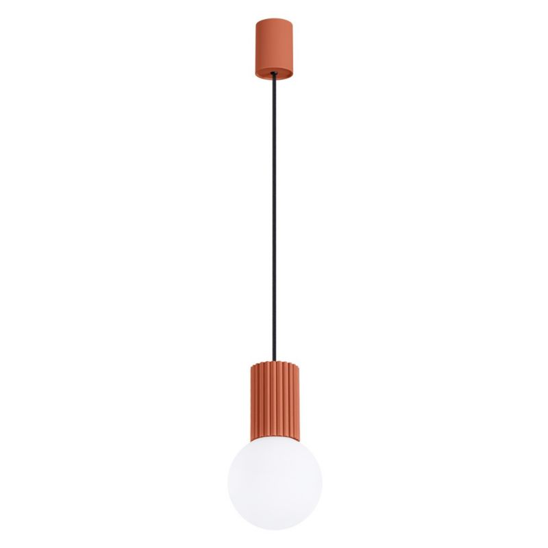 Lampa wisząca Sollux Lighting Halo 7495 ochra czerwono-biała nowoczesna 1xG9 x 1 szt.