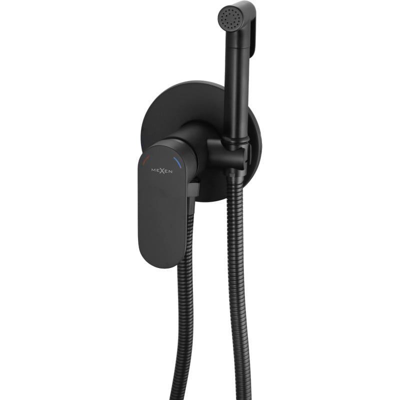 Bateria bidetowa podtynkowa Mexen Milo czarna 1 szt.