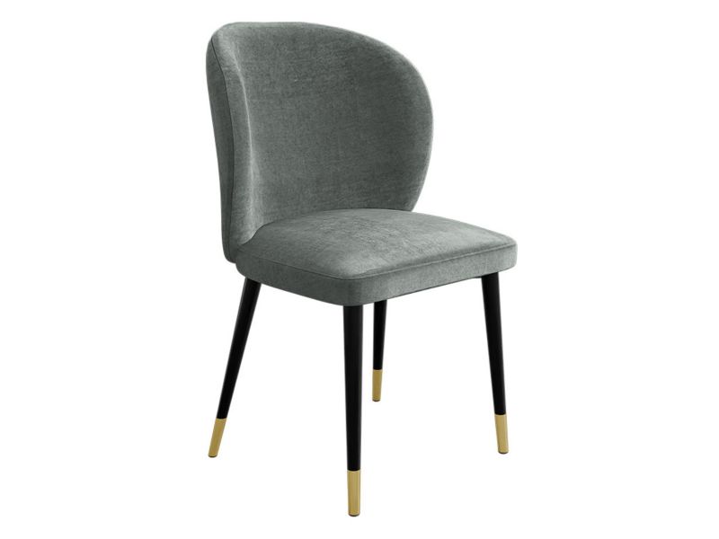 Krzesło MIRJAN 24 tapicerowane Cleo platynowy czarny/złoty/szary 1 szt.