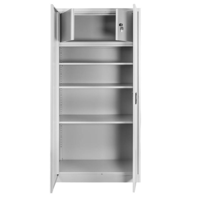 Szafa metalowa na dokumenty ze skarbczykiem Mega-M Szara 90x40x185cm 1szt.