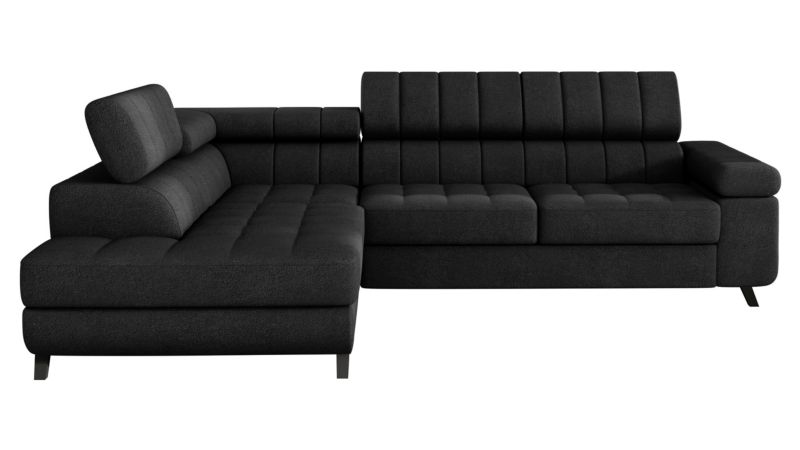 Narożnik z funkcją spania MIRJAN 24 Nord lewy czarny 1 szt.