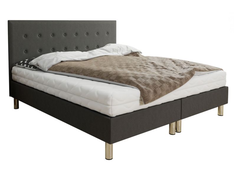 Łóżko kontynentalne MIRJAN 24 Lux 180x200 mysi szary 1 szt.