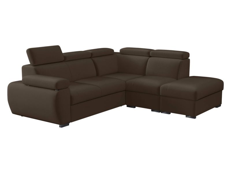 Narożnik z funkcją spania MIRJAN 24 Boston prawy 2R+R+1P(65) brąz 1 szt.