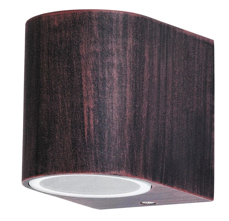 Kinkiet ścienny zewnętrzny Rabalux Chile brąz antyczny 1 x GU10 x 35W IP44 wym: 8 x 6,5 x 9,4 cm - 1 szt.