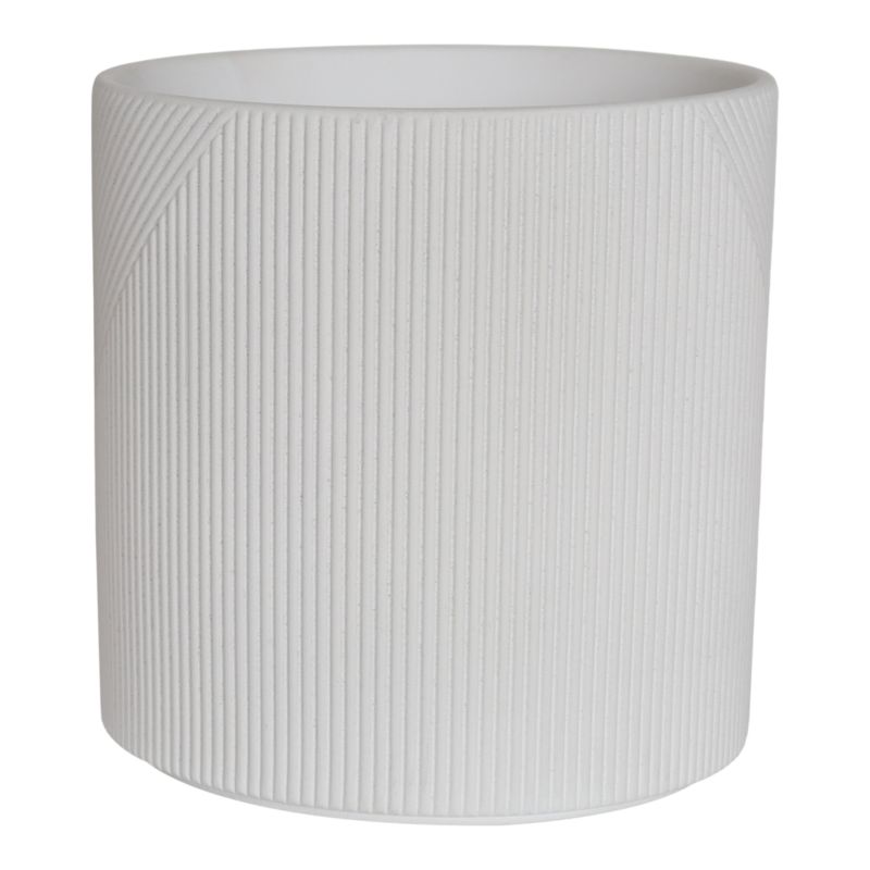 Donica paski pionowe Verve 14 cm biała