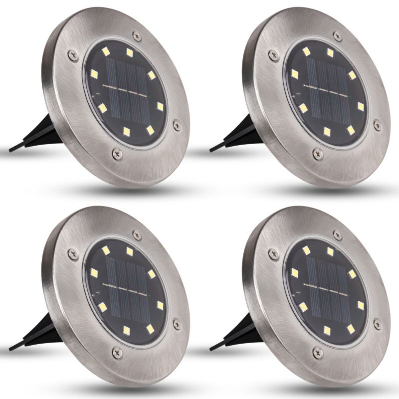 Lampa LED solarna MasterLED wbijana ogrodowa 0,8W IP54 zimna biel 5500K 4 szt.