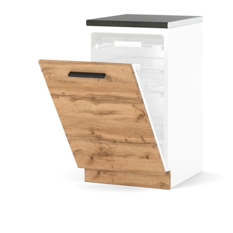 Szafka Kuchenna Hurtownia-Mebli Stojąca Do zmywarki Blanka dolna ZM45 45cm Dąb Wotan Dąb Wotan 45x47x85 cm 1szt.