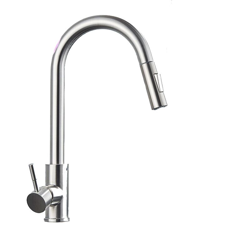 Bateria kuchenna Lauferi LAYONA mosiężna z wyciąganą wylewką srebrny mat retro 1 szt.