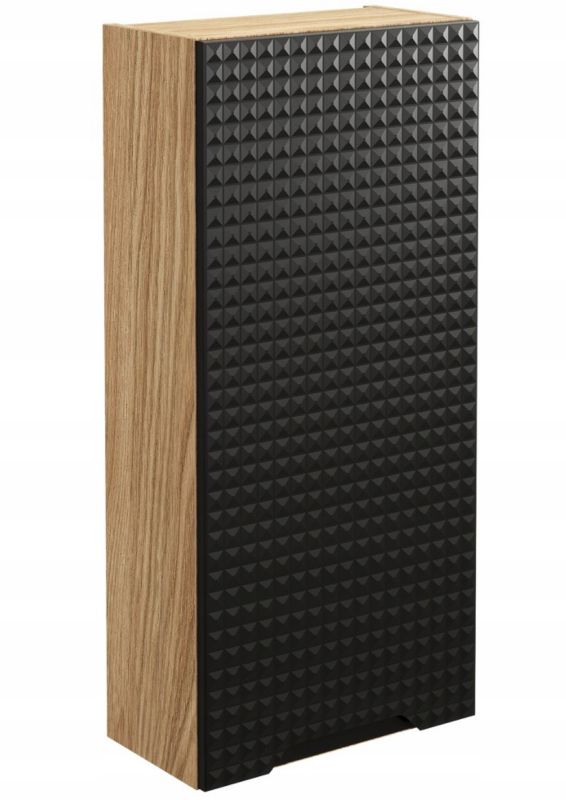 Szafka łazienkowa Furnidea 75 cm słupek wiszący czarny dąb Luxor 1 szt.