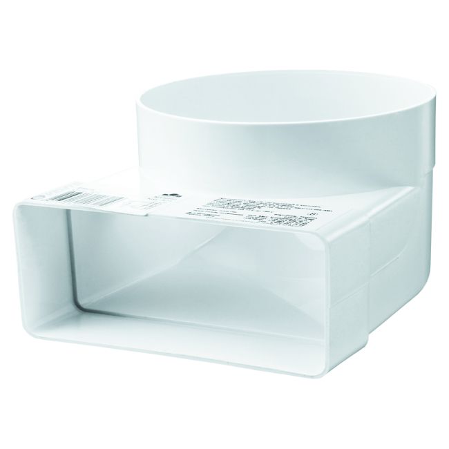 Kolanko łącznikowe Vents 204 x 60 mm 125 mm białe