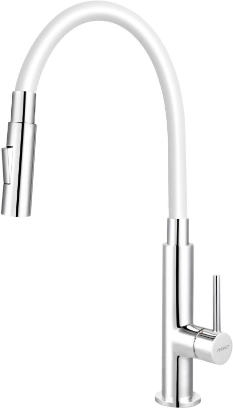 Bateria kuchenna Ferro Zumba slim 2f, elastyczna wylewka, biały/chrom, 1 szt.