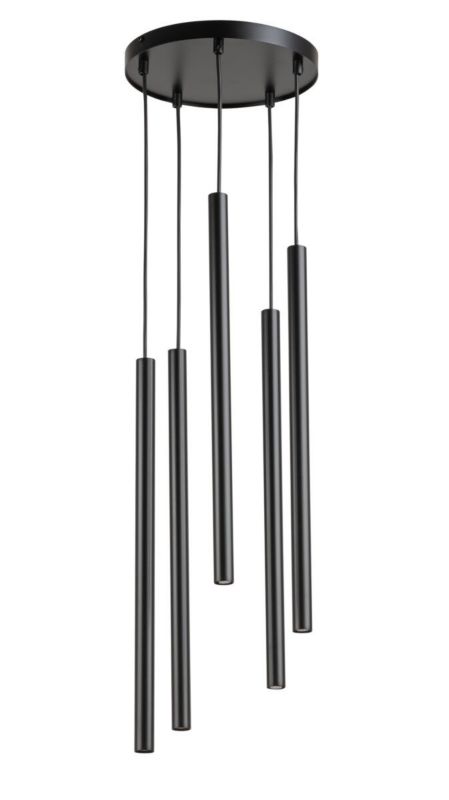 Lampa wisząca Sigma Lighting Sopel 4421 czarna dekoracyjna 5xG9 x 1 szt.