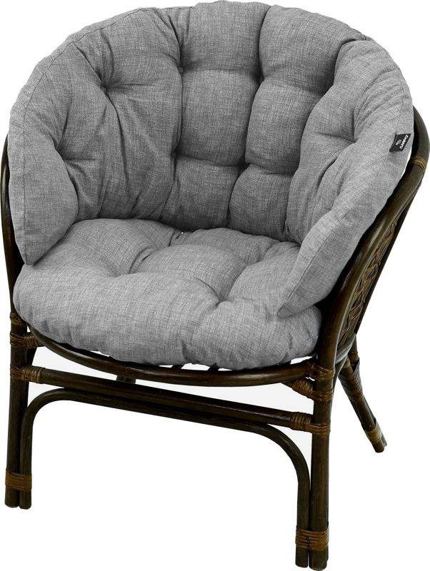 Poduszka na fotel rattanowy rattan AMPO jasny szary 1 szt.