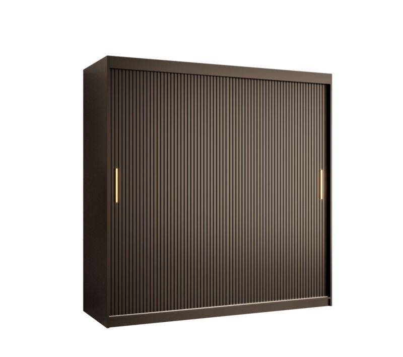 Szafa przesuwna Abiks RIFLO SLIM 1 180 czarny mat+ czarny mat 1 szt.