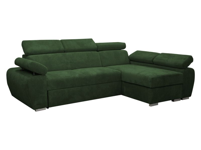 Narożnik z funkcją spania MIRJAN 24 Boston 2RLC prawy 2R+LC ciemnozielony 1 szt.