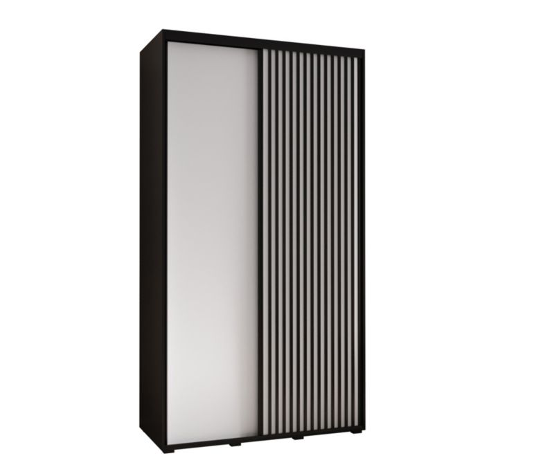 Szafa przesuwna Garderoba Abiks Lanko 1 140 gł. 60 czarny/biały 1 szt.