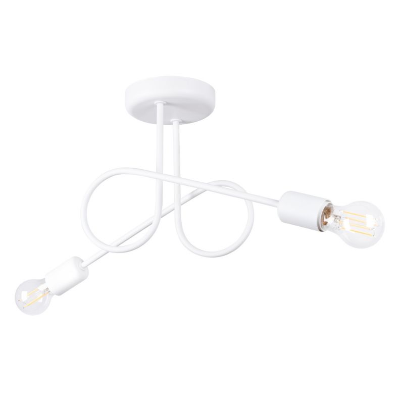 Lampa sufitowa wisząca Sollux Lighting Loop 4122 biała szerokość 57 cm 2xE27 x 1 szt.