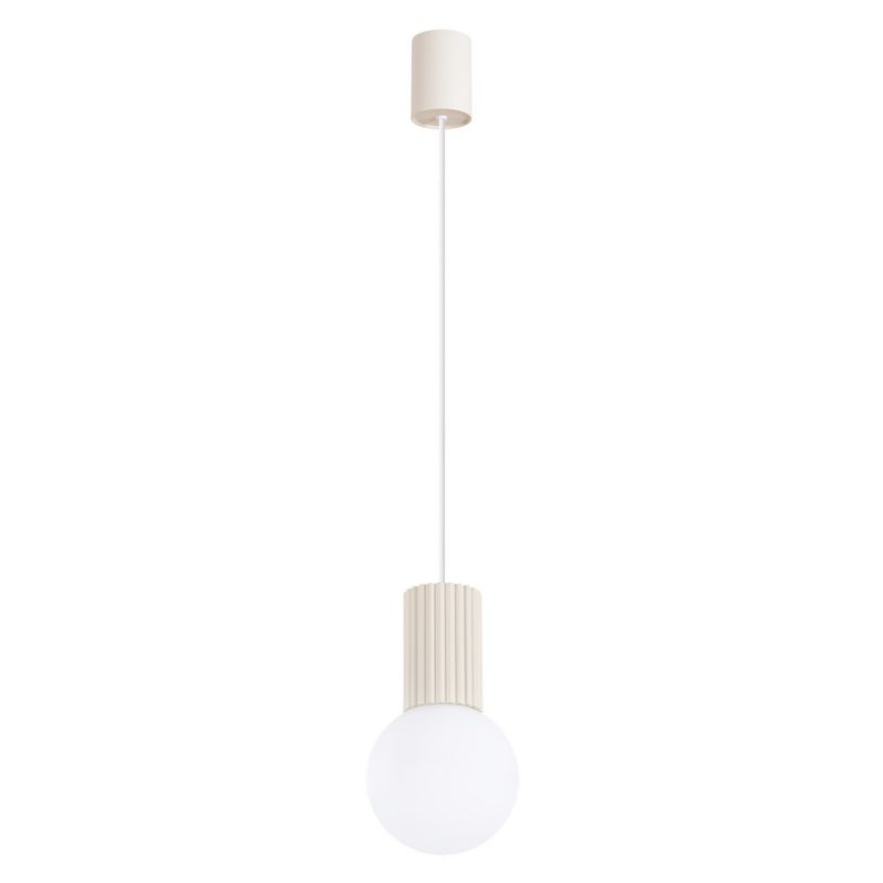 Lampa wisząca Sollux Lighting Halo 7396 beżowo-biała nowoczesna 1xG9 x 1 szt.