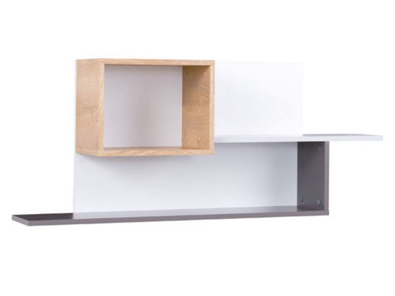 Półka wisząca MIRJAN 24 Joker 12 biały / grafit / dąb lefkas 1 szt.