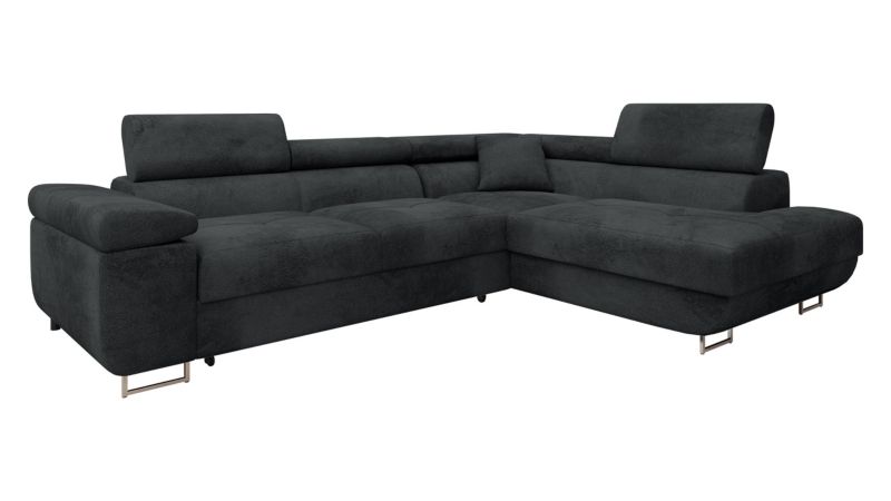 Narożnik z funkcją spania MIRJAN 24 Torezio Premium prawy grafitowy 1 szt.