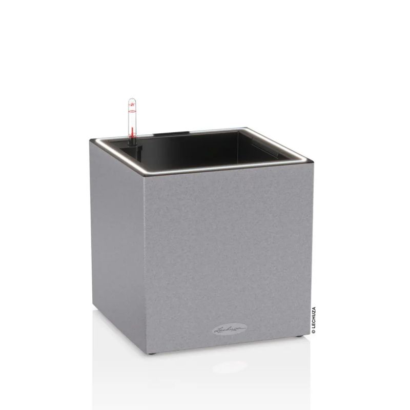 Doniczka Lechuza Do Domu Na Taras CANTO Kostka 30 LED szary kamienny 1 szt