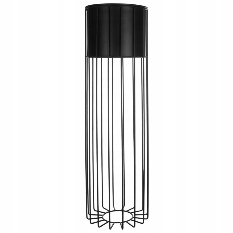 Urokliwe Wnętrza Kwietnik Stojący Metal Czarny Matowy Stojak Loft Druciany 70Cm - 1 szt.