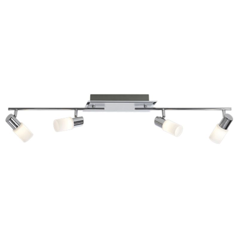 Lampa sufitowa wisząca Trio Clapton srebrno-biała wym: 18,5 x 96,5 x 8 cm wbudowany LED 5W 1 szt.