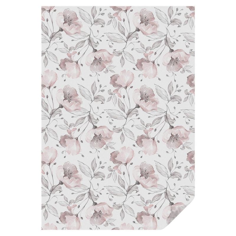 Naklejka Witrażowa Tulup 100x146 cm Folia na Szkło Romantyczne kwiaty z akwarelowym wykończeniem 1 rol.