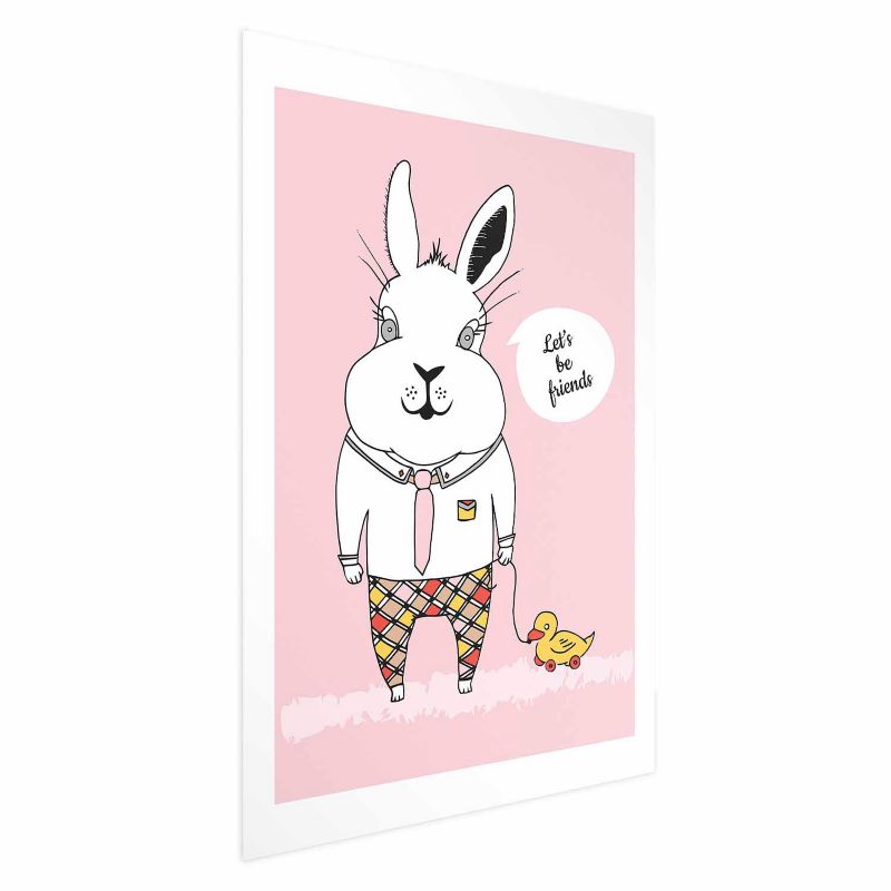 Plakat Artgeist Przyjaciel królika 21x30 cm bez ramy 1 szt