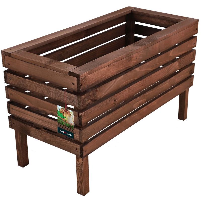 Skrzynka ogrodowa KOTARBAU drewniana stojąca brązowa 64 cm 1 szt.