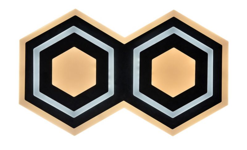 Plafon Rabalux Bitsi czarno-biały LED 44W 3000K-6000K 1600lm IP20 wym: 4,5 x 43 x 43 cm metal - 1 szt.