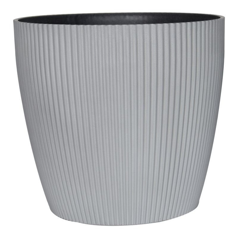 Donica Verve plastikowa pionowe żeberka 35 cm szara