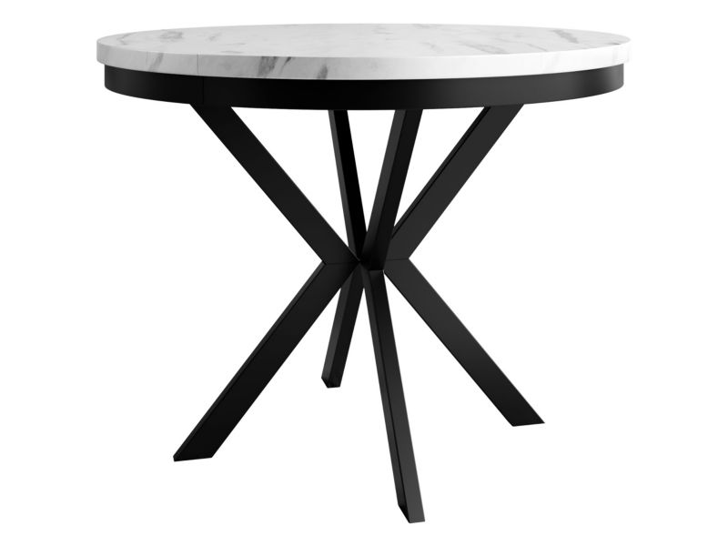 Stół rozkładany MIRJAN 24 Edder 90 czarny/marmur bianco 1 szt.
