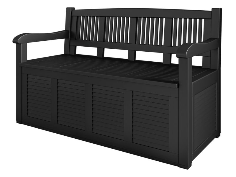 Ławka ogrodowa z pojemnikiem MIRJAN 24 Riva ciemny szary 1 szt.