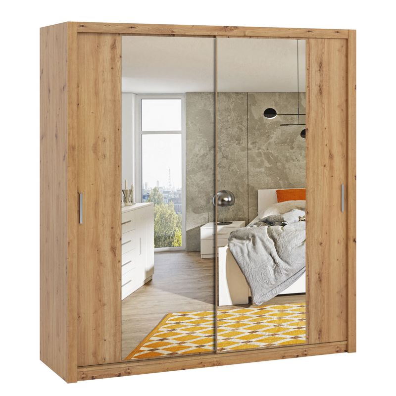 Szafa przesuwna z lustrem MIRJAN 24 Bono SZ200 dąb artisan 1 szt.