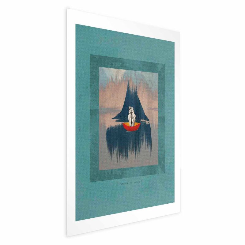 Plakat Artgeist Para na łodzi 60x90 cm bez ramy 1 szt