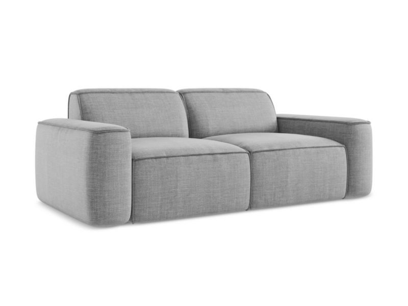 3-osobowa kanapa modułowa LaMiaSofa MELISSA z tkaniny strukturalnej 204x102 cm jasny szary 1 szt.