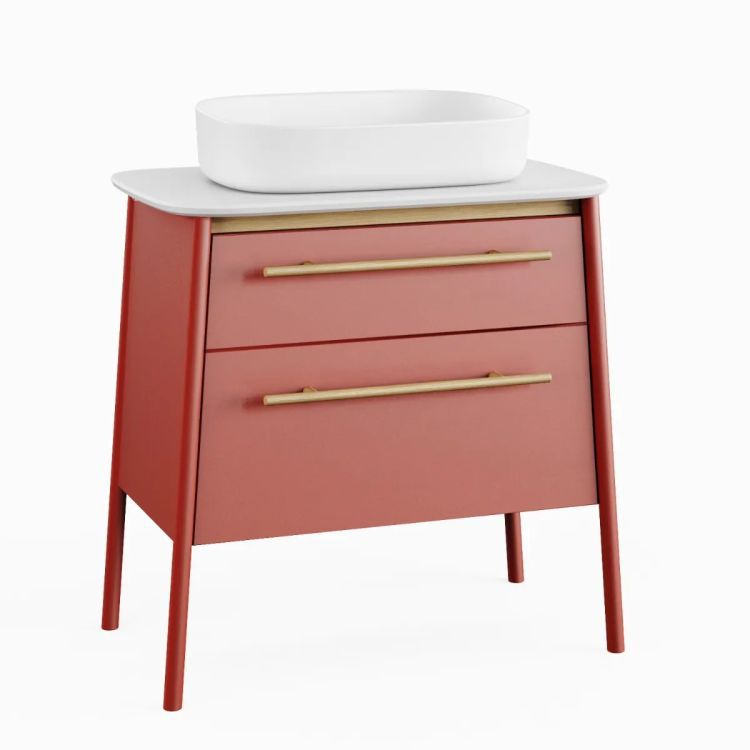 Szafka pod umywalkę nablatową KROFAM DUKLA 80 cm terakota półmat 1 szt.