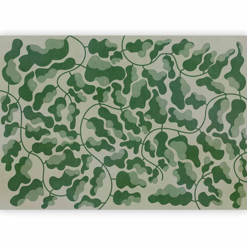 Fototapeta flizelinowa Artgeist 170 g/m2 wodoodporna Liście szara 300x210 (6 części) 10494aa rolka 1 szt