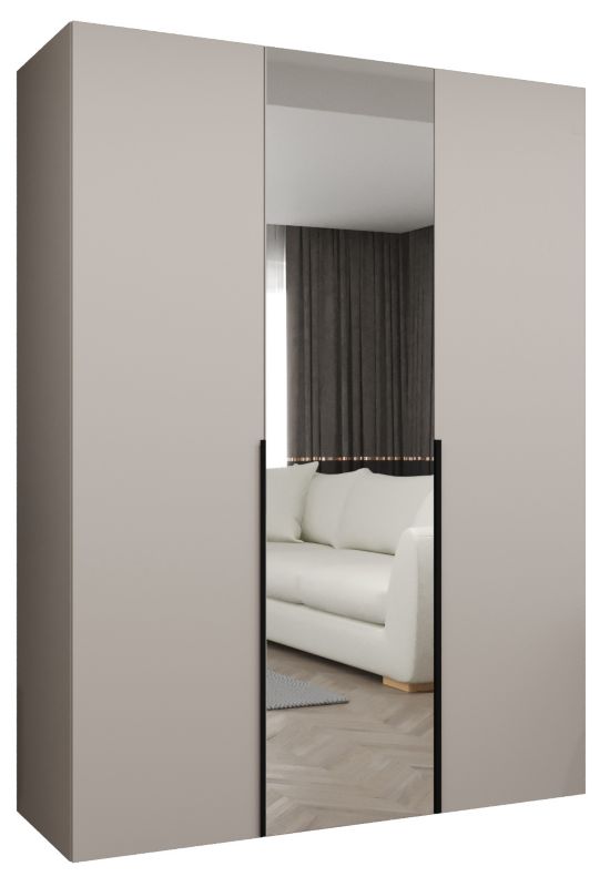 Szafa uchylna otwierana ALICANTE 2 150 wys 202 cm Kaszmir + Czarny 1 szt